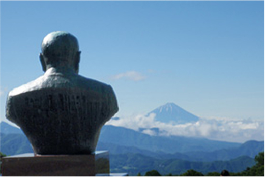 清泉寮から見える富士山の景色