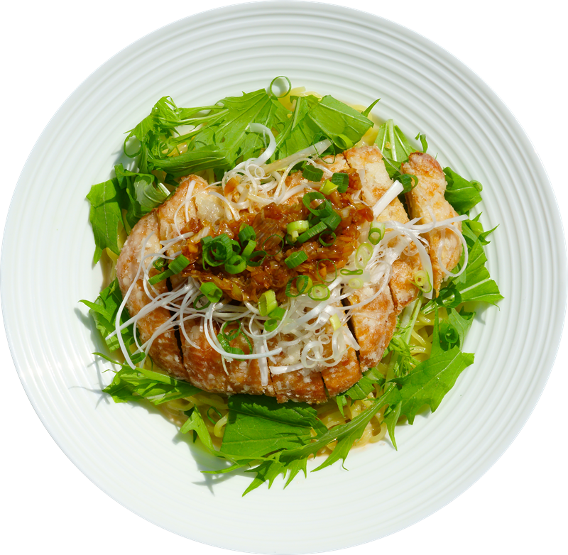 ジャージーミルク胡麻だれの山賊焼冷やし中華